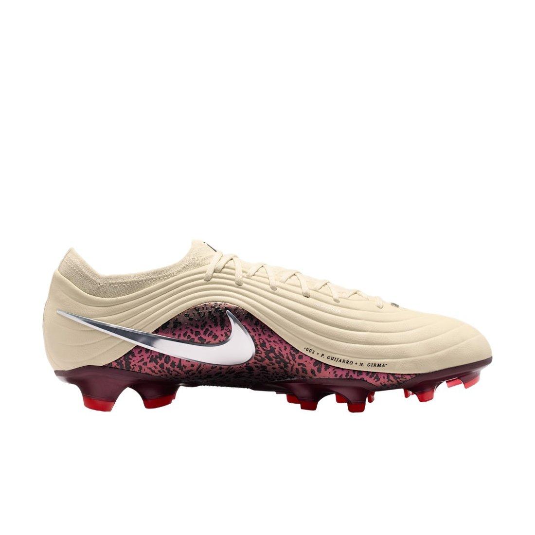 Nike United Tiempo Maestro Elite FG "Fossil/Burgundy Crush/Metallic Silver" Men's Soccer Cleat - FOSSIL/BURGUNDY/SILVER